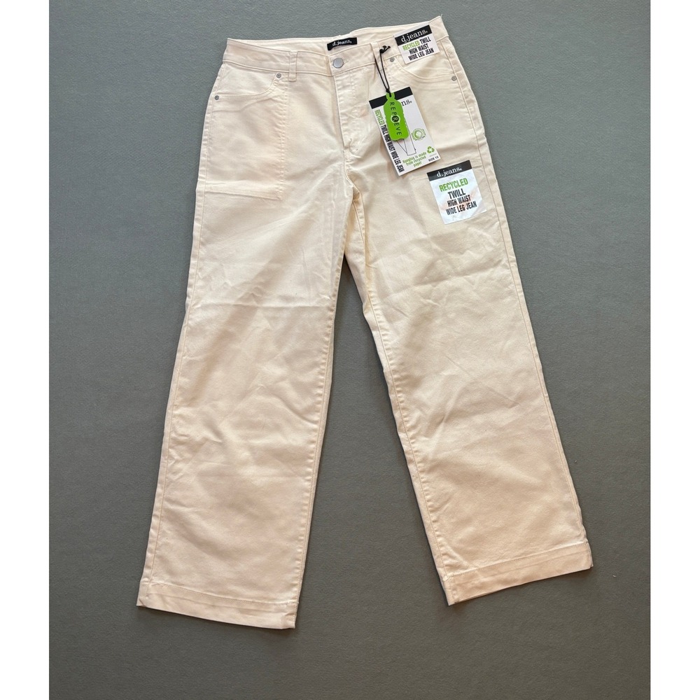 NWT d.jeans Recycled Twill High Waist Wide Leg Jean 12 Ecofashion Boho Coastal